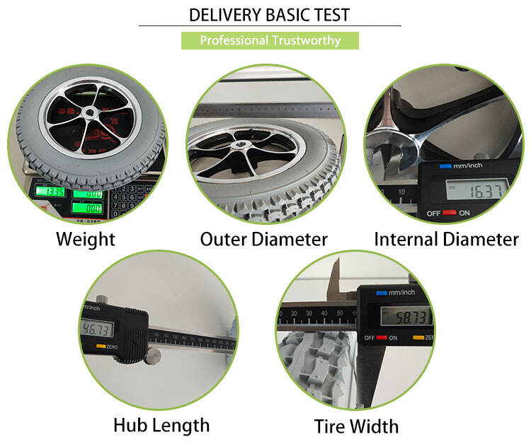 New 12-Inch Pneumatic Rubber Aluminum Rim Keyway Bearing Driving Wheel Elderly Bicycles/Electric Shopping Carts Retail Industry factory