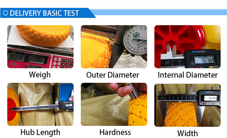 New 10 inch anti-puncture high elasticity wheelbarrow PU bearing wheel pu caster wheel manufacture