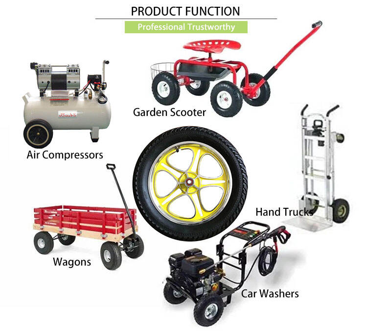 16 inch high quality bicycle inflatable rubber wheel balance bike wheel tool cart inflatable wheel manufacture