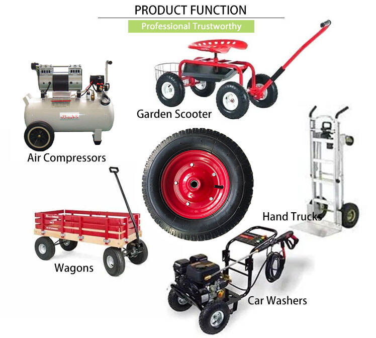 16 inch high quality pneumatic rubber wheel 400-8 rubber tire for garden cart utility wagon and agricultural equipment manufacture