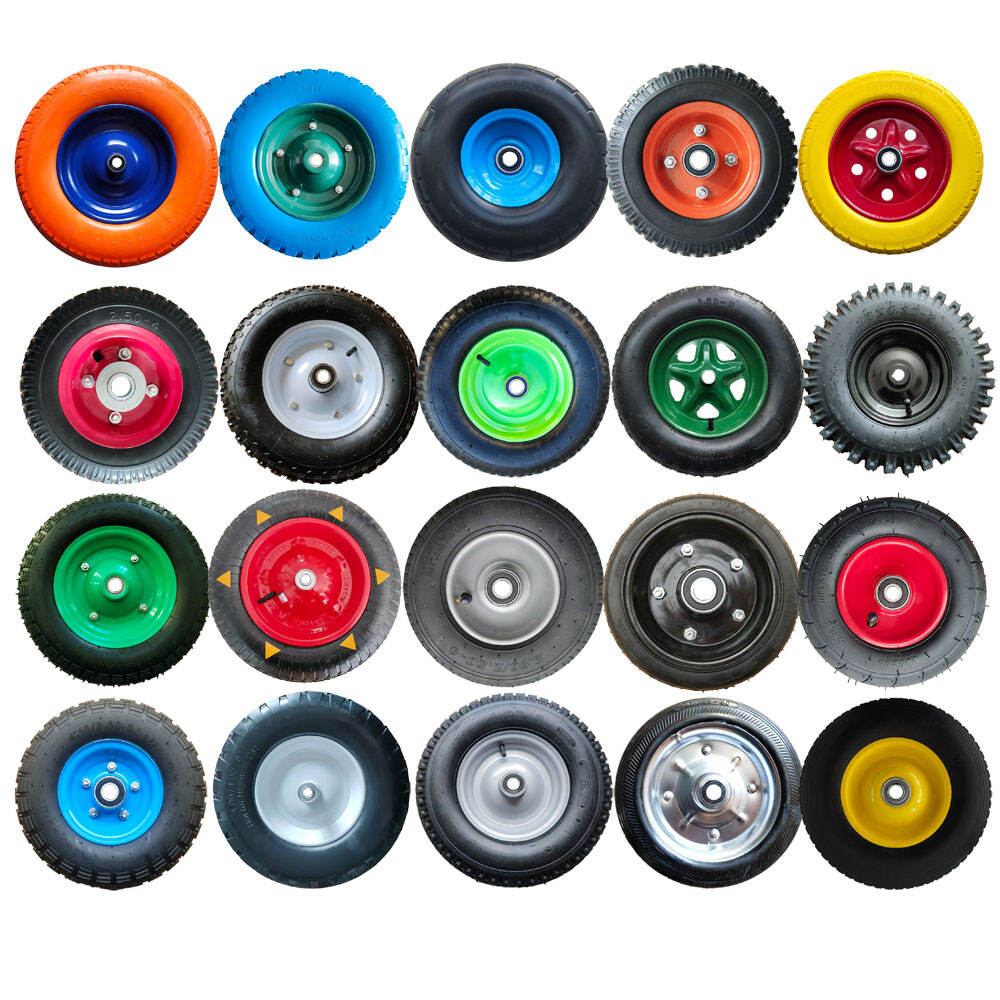 6 8 10 12 16 high quality cart inflatable wheels applied to tool cart 6*2 inflatable casters details