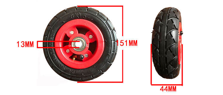 6 inch high quality plastic rim pneumatic rubber tire toy wheel wagon cart for kids supplier