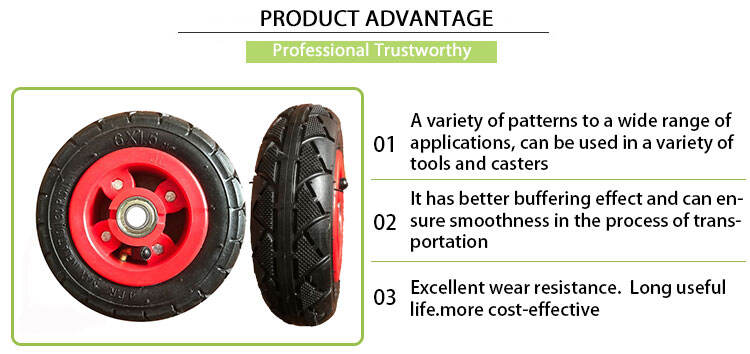 6 inch high quality plastic rim pneumatic rubber tire toy wheel wagon cart for kids details