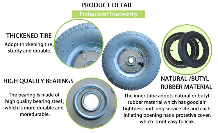 2.80/2.50-4 pneumatic wheel for carts Pneumatic Air Rubber Wheel manufacture