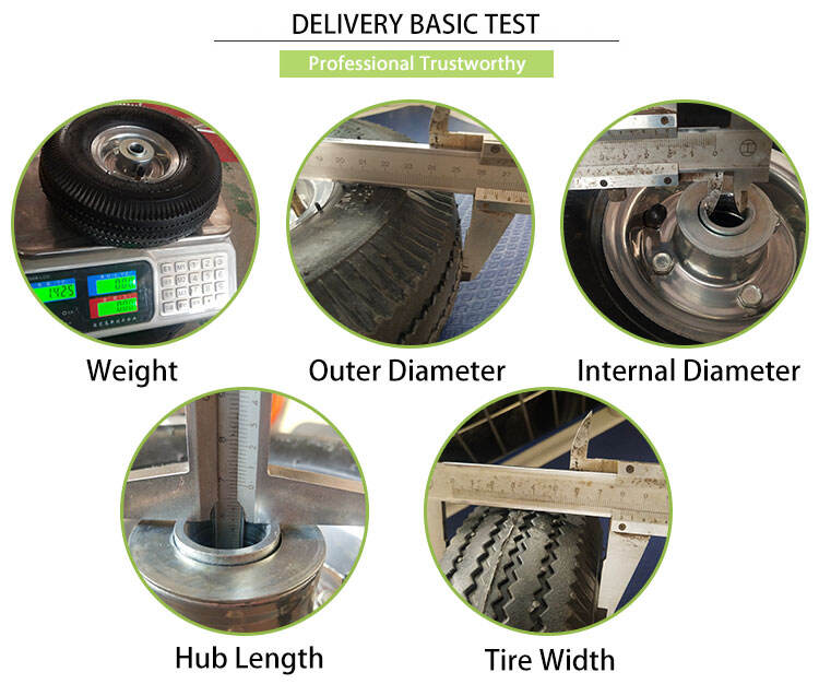 10" pneumatic wheel 3.50-4  pneumatic wheelbarrow wheel Inflatable wheels for tool carts factory