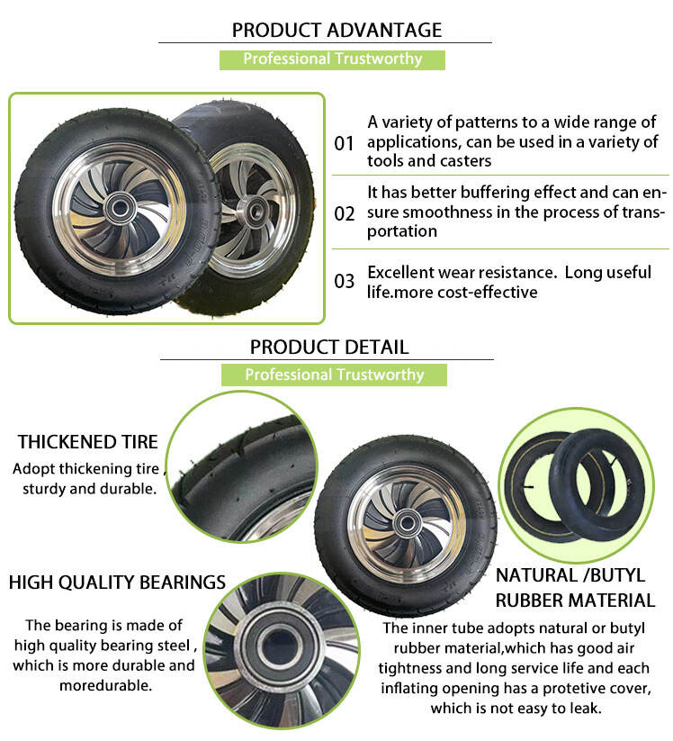 14 inch, 16 inch industrial machinery high load inflatable wheel high quality cart pneumatic wheel factory