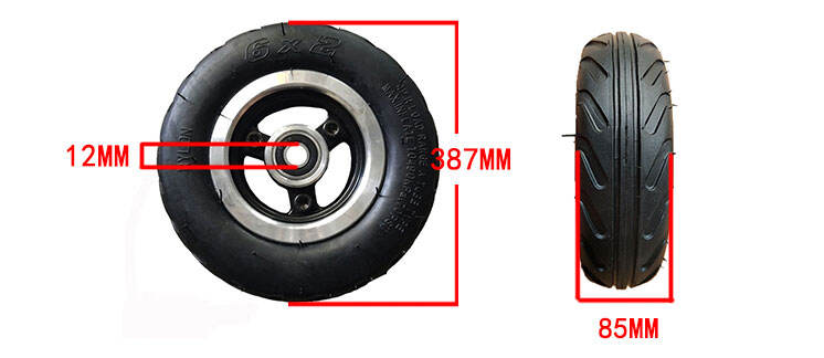 New 6-Inch Longboard Pneumatic Rubber Wheel for Retail Manufacturing Plant Restaurant Machinery Repair Shops Farms factory