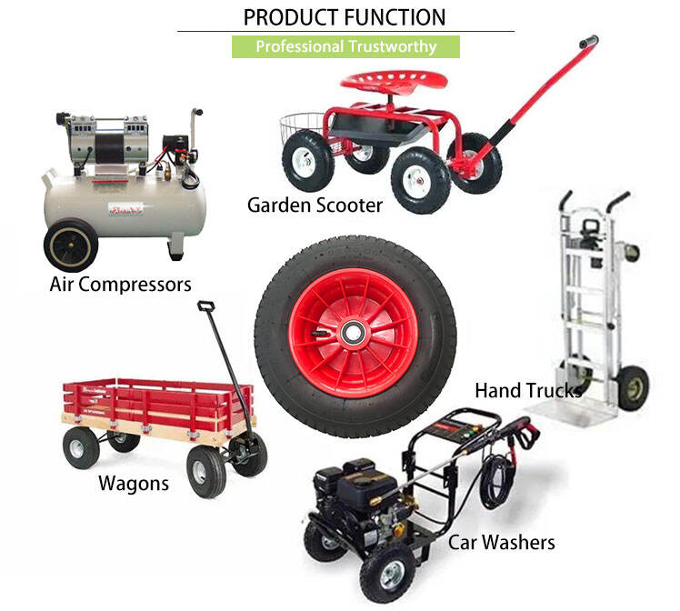 16 inch wheelbarrow tire solid forklift wheel from factory supplier