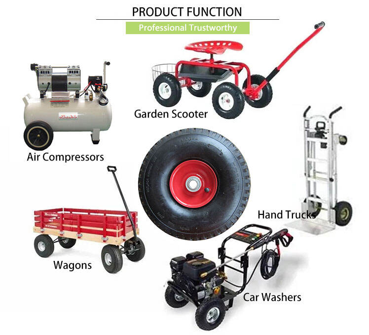 10 inch 11 inch high load cart inflatable wheels industrial warehouse truck pneumatic wheels details