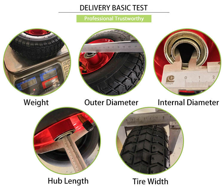 9 inch Golf caddy pneumatic wheels  pneumatic rubber turf tire for lawn mowers details