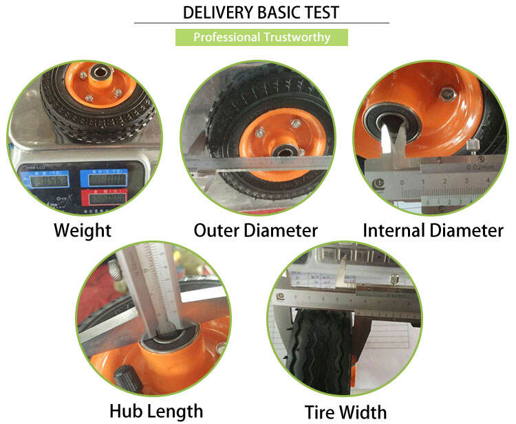 6 8 10 12 16 high quality cart inflatable wheels applied to tool cart 6*2 inflatable casters manufacture