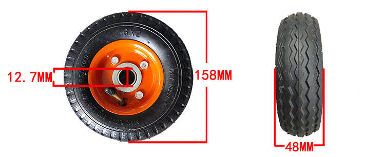 6 8 10 12 16 high quality cart inflatable wheels applied to tool cart 6*2 inflatable casters factory