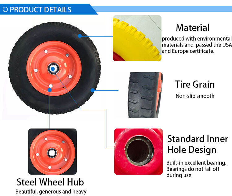 8 inch, 10 inch Puncture-Proof Wheel 12 inch 13 inch Solid Rubber Puncture Proof Tire Wheels for Wheelbarrow details