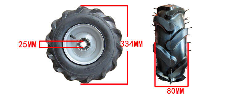 Heavy duty durable construction wheelbarrow tire agricultural tiller pneumatic rubber wheel with steel rim details