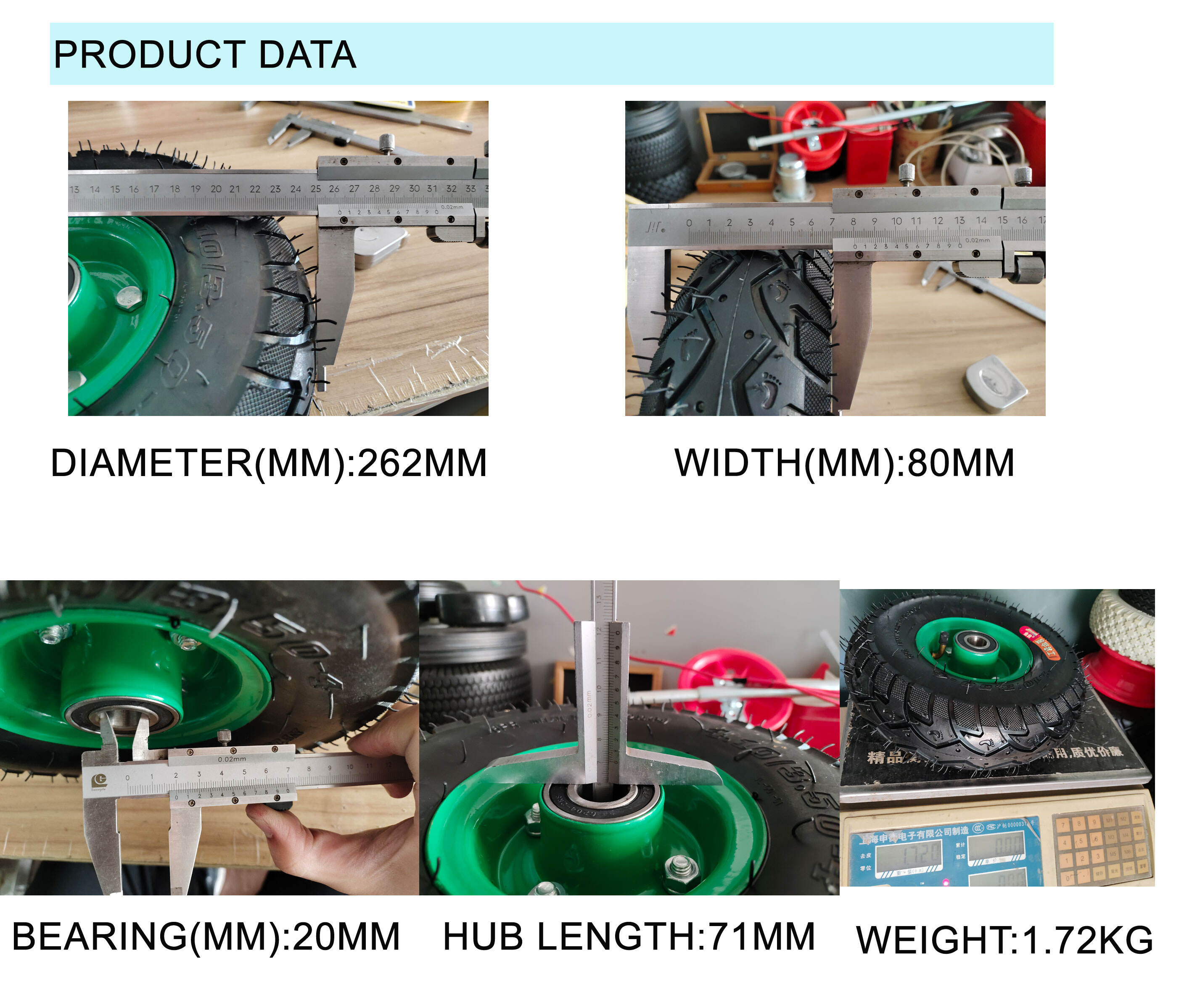 New 10-Inch Pneumatic Cart Wheel Inflatable Floor Wash Machine for Wheelbarrows Trolleys Industrial Use Model 3.50-4 details