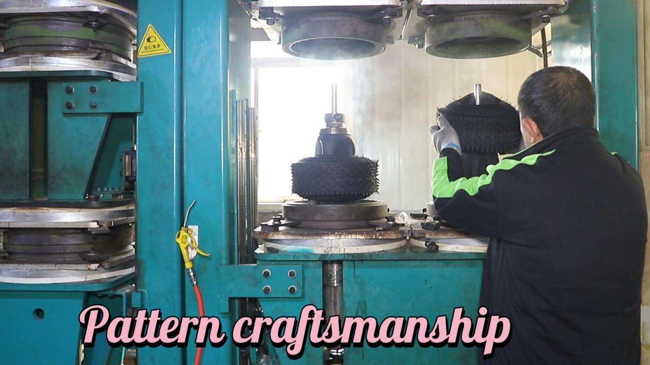 Rubber pneumatic tire production process