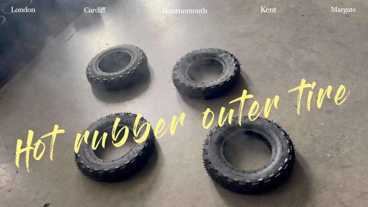 Hot rubber outen tire