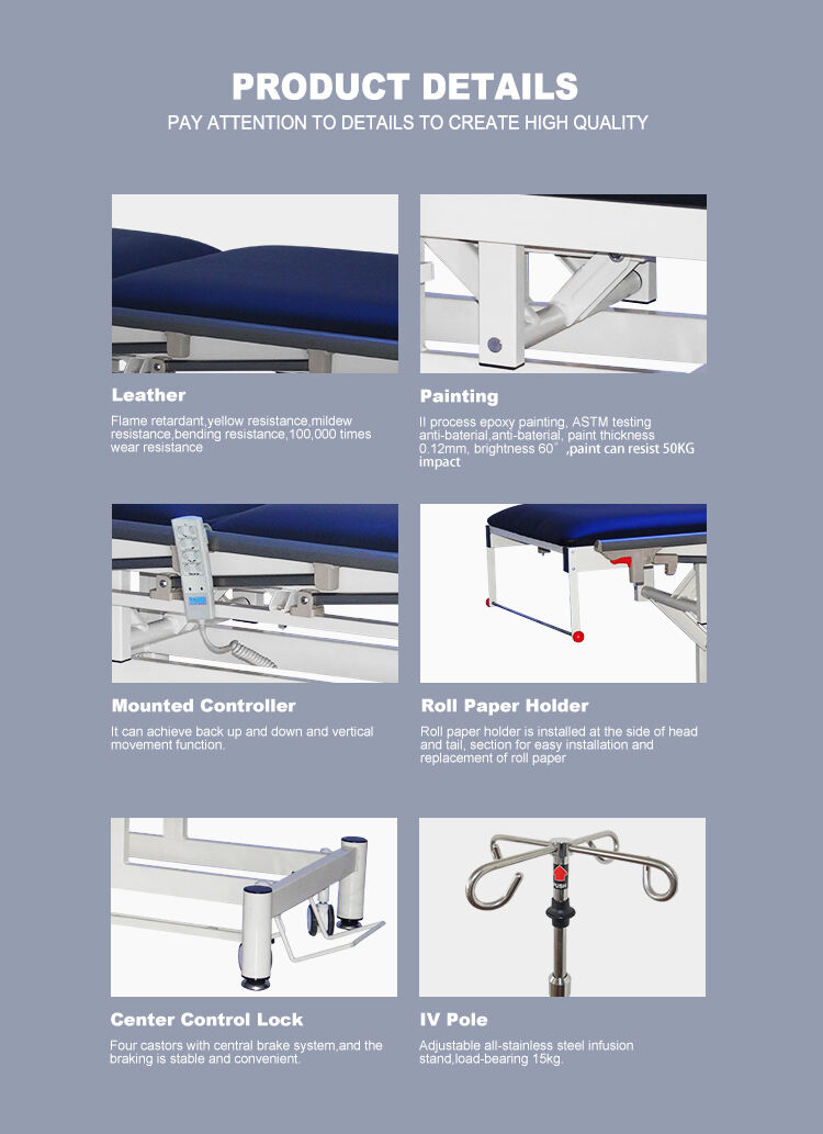 Yc-c103(I) Multifunction Portable Electric Adjustable Massage Bed Table,Medical Disposable Examination Bed Paper Roll supplier