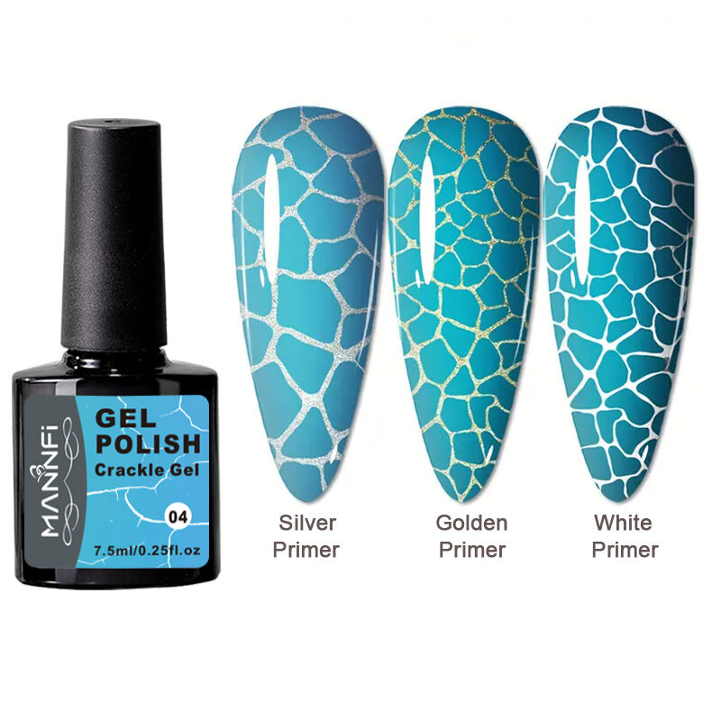 MANNFI Nail supplier Nail Art Product High Pigment Cracking Gel Manicure Semi Permanent Gel Polish Uv Led Nail Crackle Gel supplier