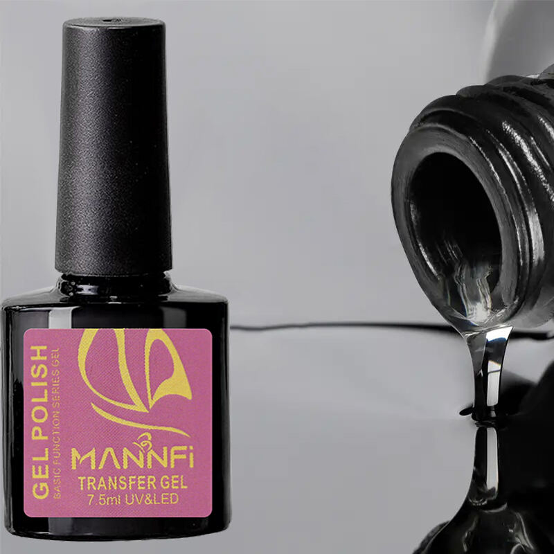 Nail supplier Custom Logo Nail Art Long lasting Function Gel Polish Uv Led Nail Transfer Gel Top Coat Base Gel manufacture