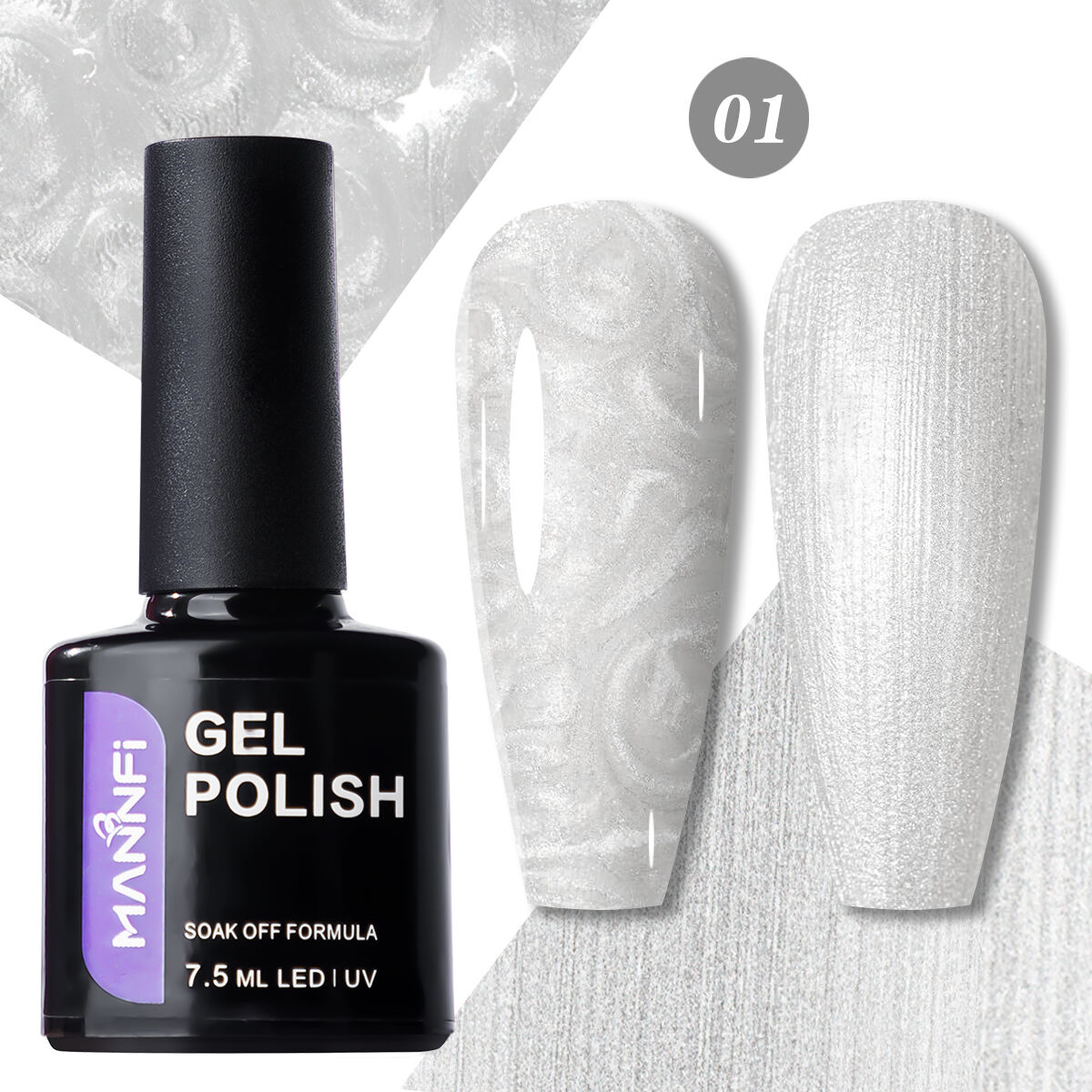 MANNFI Nail Suppliers Pearl Thread Shell Gel Long Lasting Aurora Painting UV Gel Nail Polish Nail Supplier 8 Colors In Stock factory