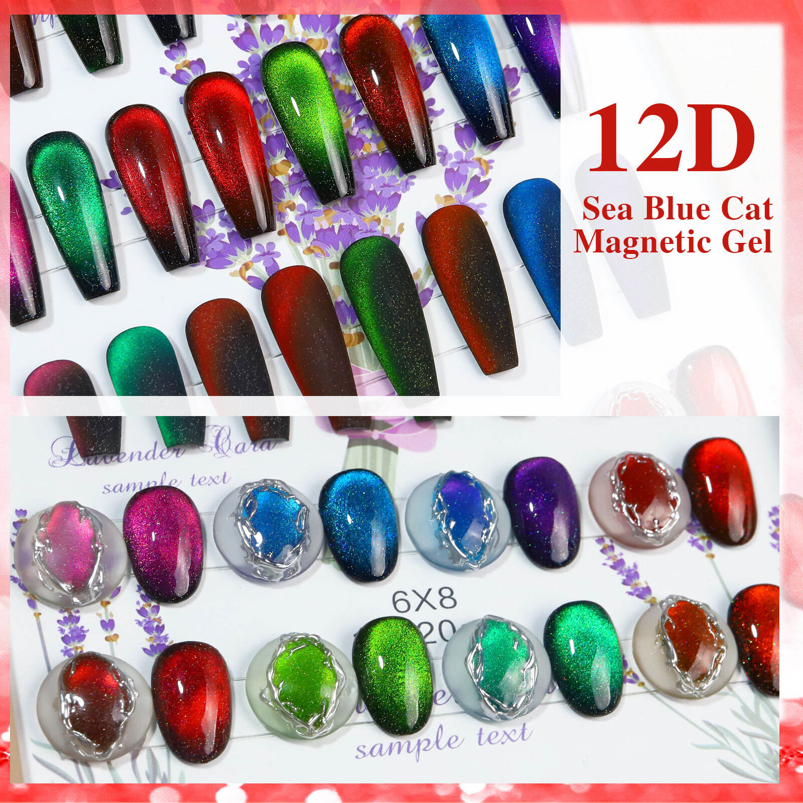 Factory Price Wholesale Custom Label OEM UV 12D Magnet Cat Eye Gel Nail Polish Spar Cat Eye Gel Nail Art Product manufacture