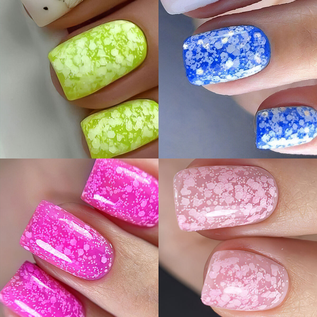 MANNFI Factory Top Quality Cheap Price Nail Suppliers Long Lasting UV Gel Nail Polish Snowflake In Stock 8 Colors supplier