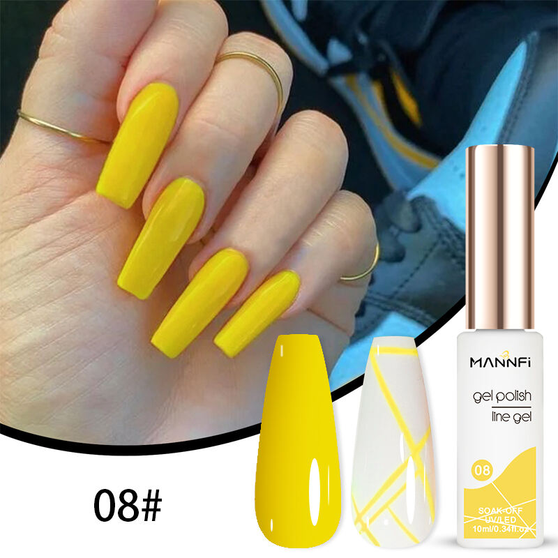 MANNFI DDP Service Factory Nail Painting Art Gel Polish Soak Off Uv Led 12 Colors Drawing Liner Gel Set Nail Product manufacture