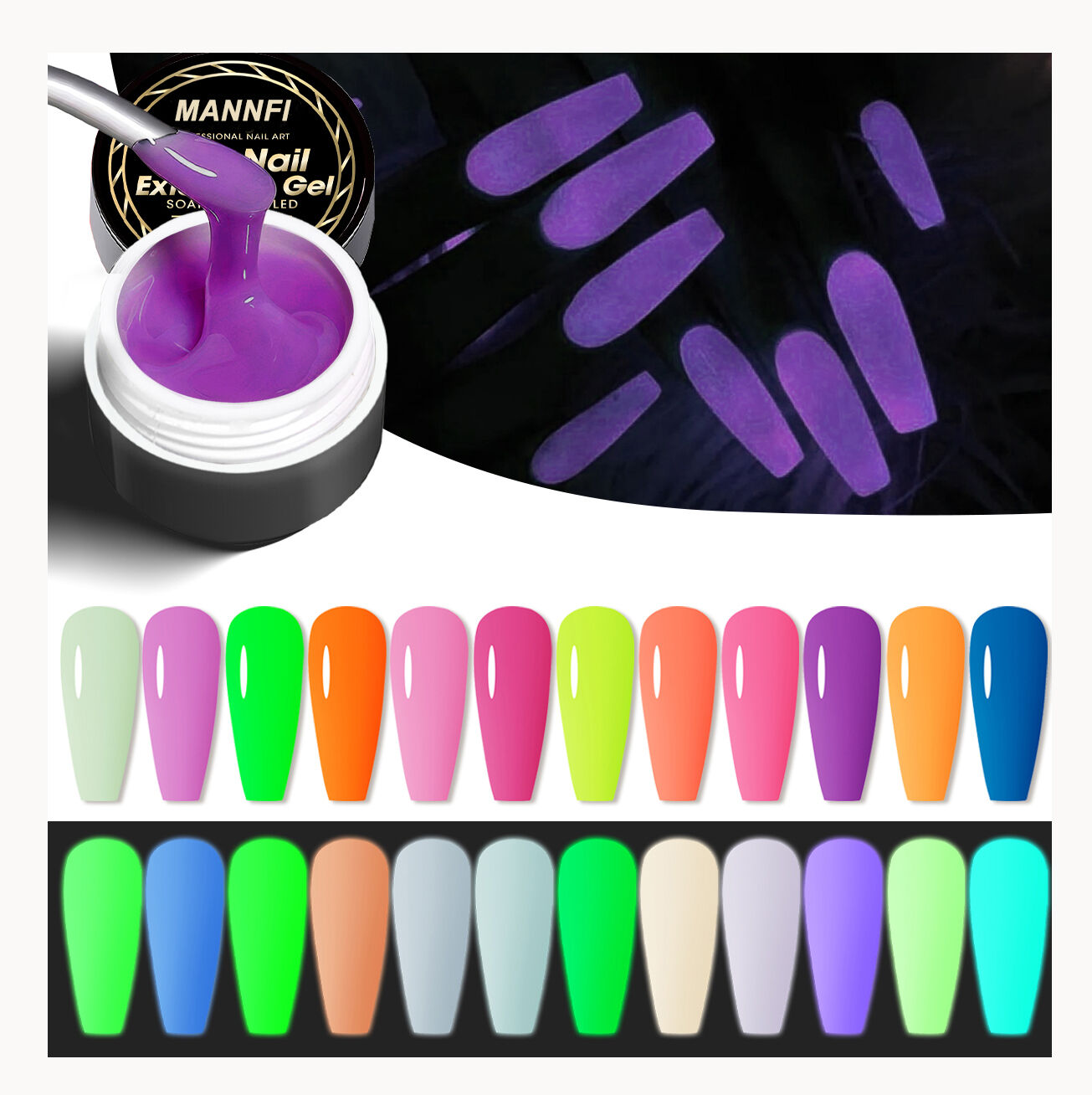 product wholesale uv glow dark quick builder extend gel polish professional supplier for french manicure nail gel extension-2