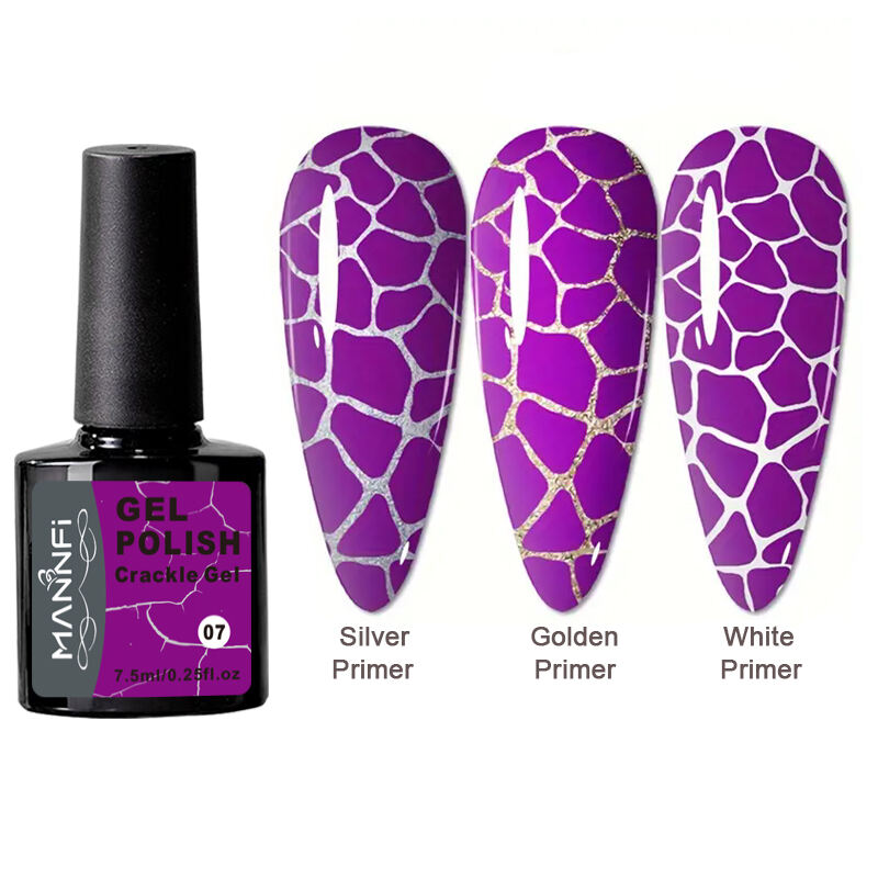 MANNFI Nail supplier Nail Art Product High Pigment Cracking Gel Manicure Semi Permanent Gel Polish Uv Led Nail Crackle Gel manufacture