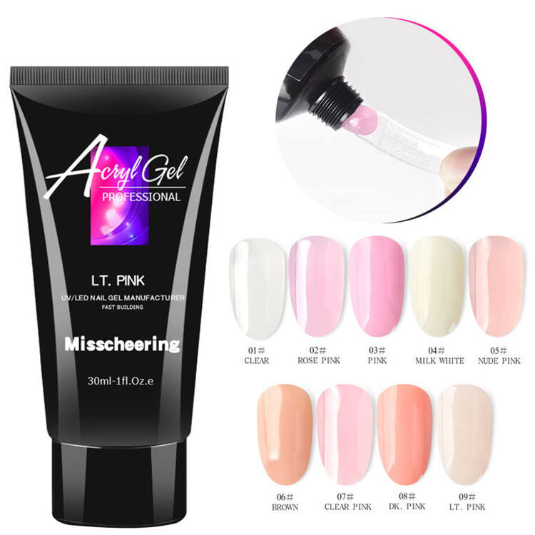 15ml Solid Colors Acrygel Polly Gel Wholesale Nail Supplies Custom Private Label UV Poligel Nail Extension Poly Acrylic Gel supplier