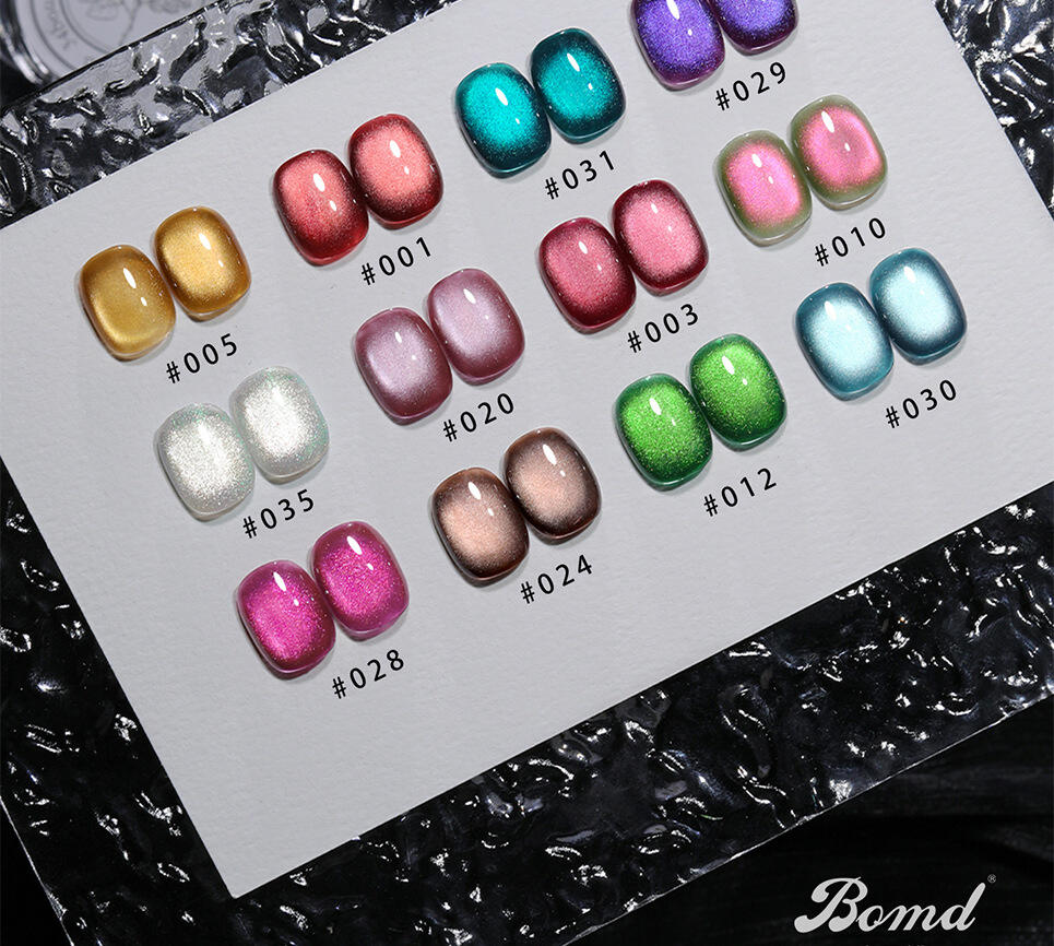 product bomd xinghe cats eye nail gel polish 2025 new glass beads design popular white for nail led liquid bottle cat eye-5