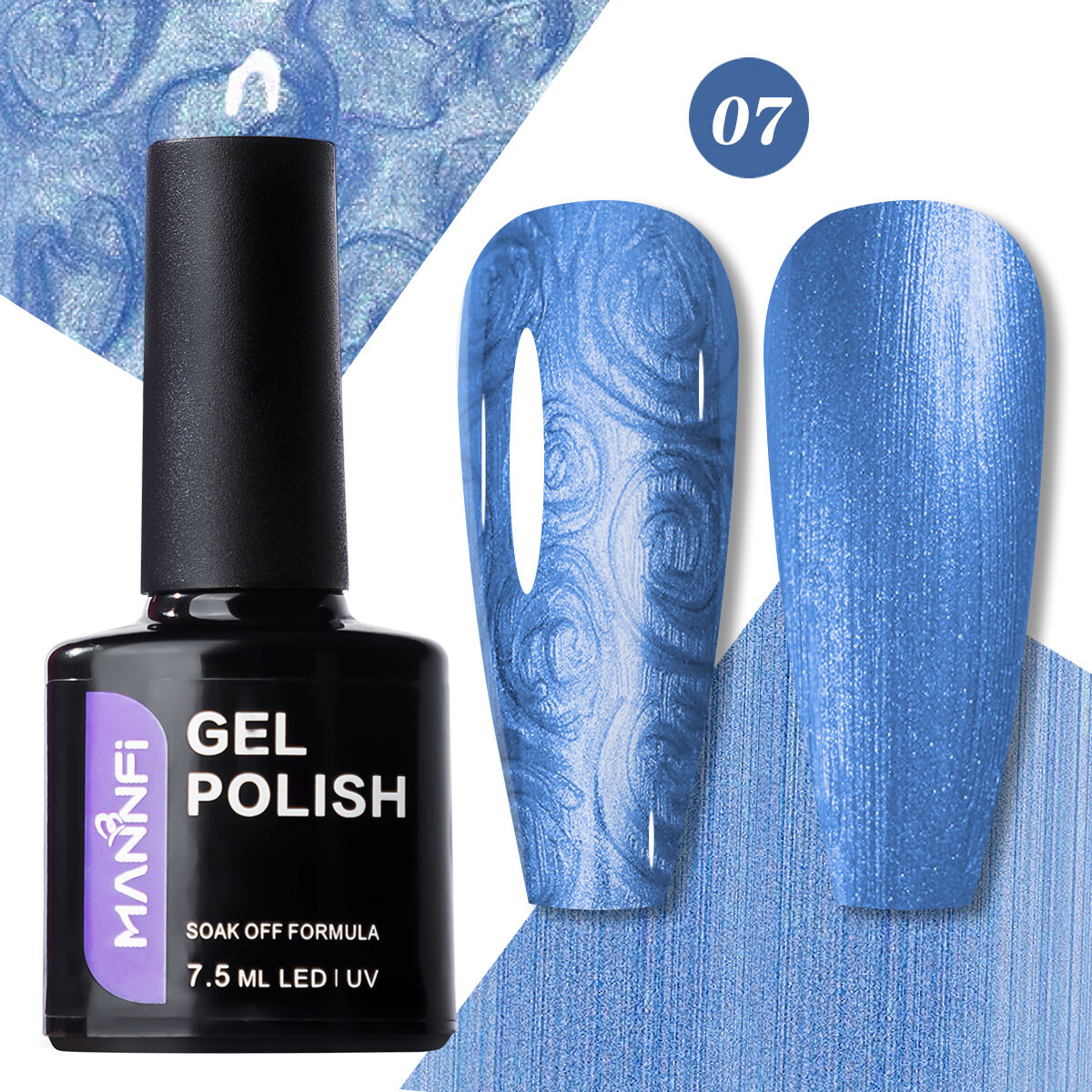 MANNFI Nail Suppliers Pearl Thread Shell Gel Long Lasting Aurora Painting UV Gel Nail Polish Nail Supplier 8 Colors In Stock manufacture