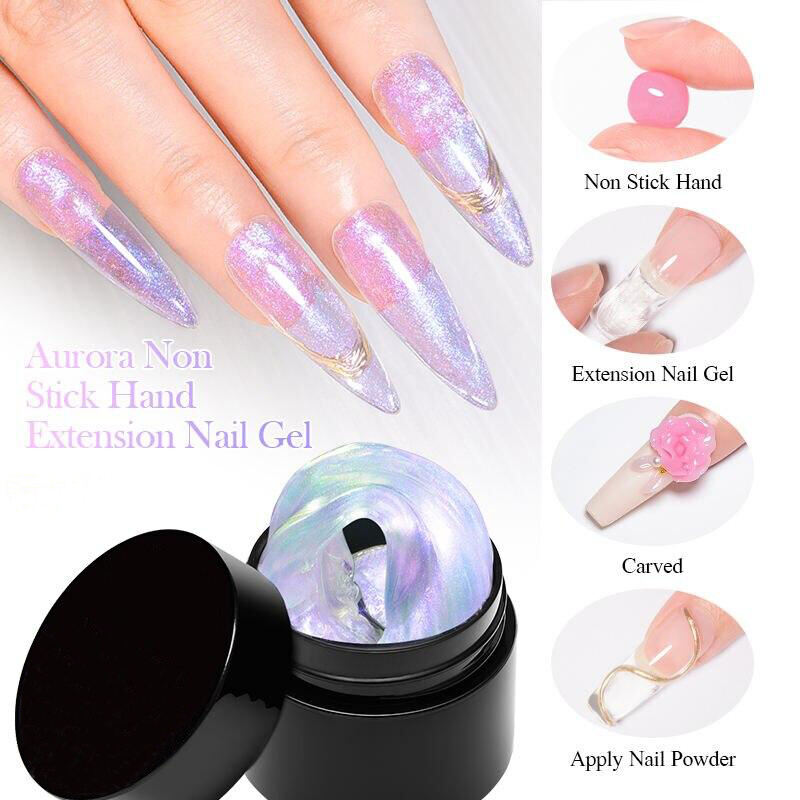 Professional Supplier Wholesale Aurora Non-stick Hand Gel Builder Extension Soak Off UV Led Extend Nail Gel Polish factory
