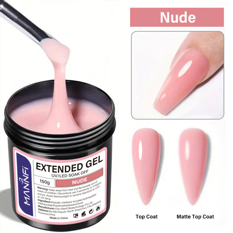 MANNFI  Wholesale 150g Quick Extend Painless Builder Solid Gel Extension UV Led Extension Nail Gel Polish For Nail Strengthen factory