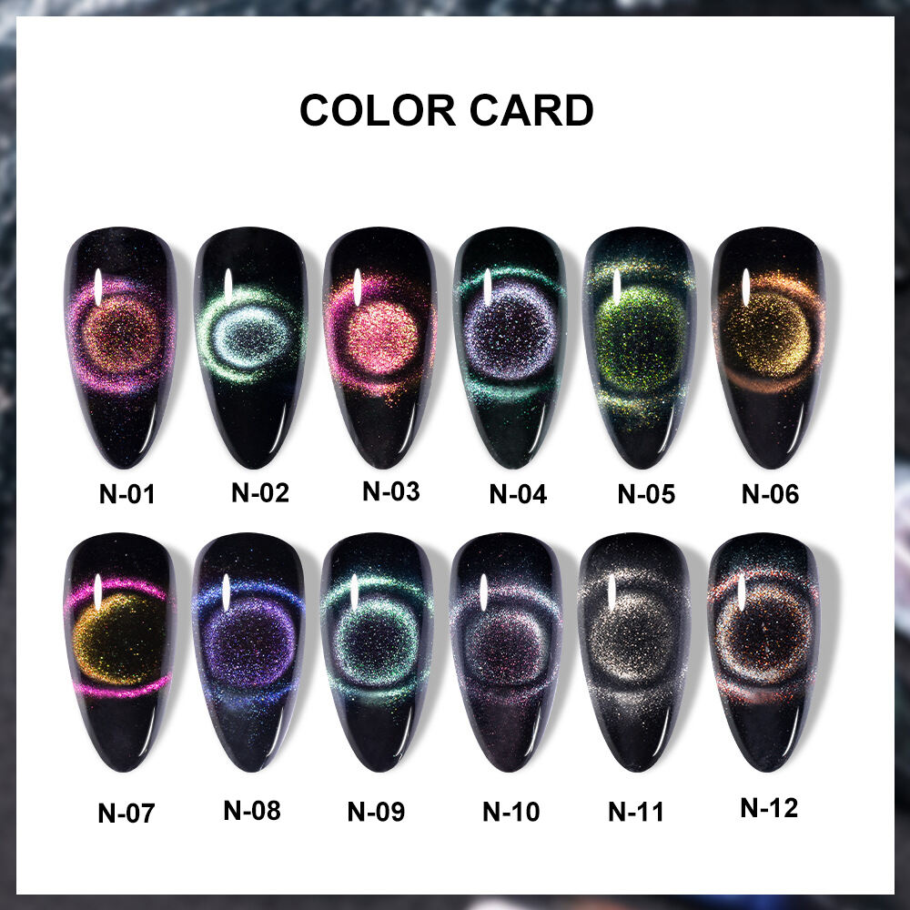 Factory Price Wholesale Custom Label Newest UV 9D Magnet Cat Eye Gel Nail Polish Spar Cat Eye Gel Nail Art Product manufacture