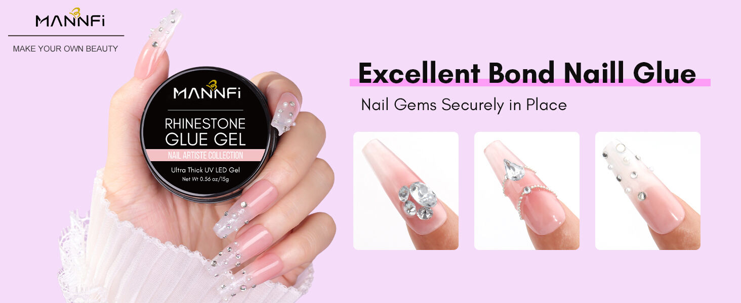 Hot Sale Nail Supplies Custom Logo Nail Art Product Function Gel Polish Soak Off UV Led Drilling Adhesive Rhinestone Gel supplier