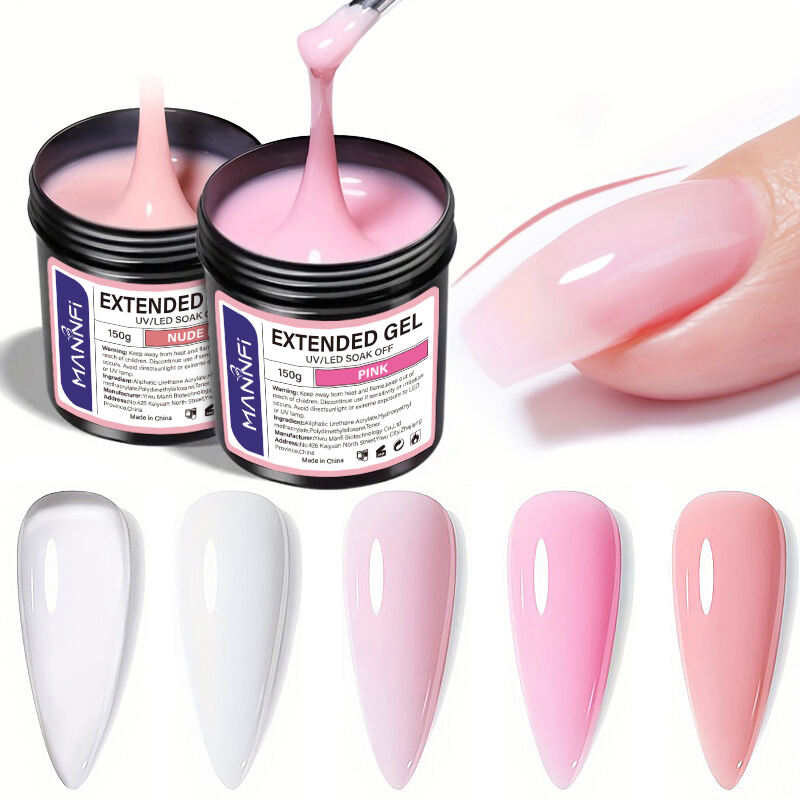 MANNFI  Wholesale 150g Quick Extend Painless Builder Solid Gel Extension UV Led Extension Nail Gel Polish For Nail Strengthen manufacture