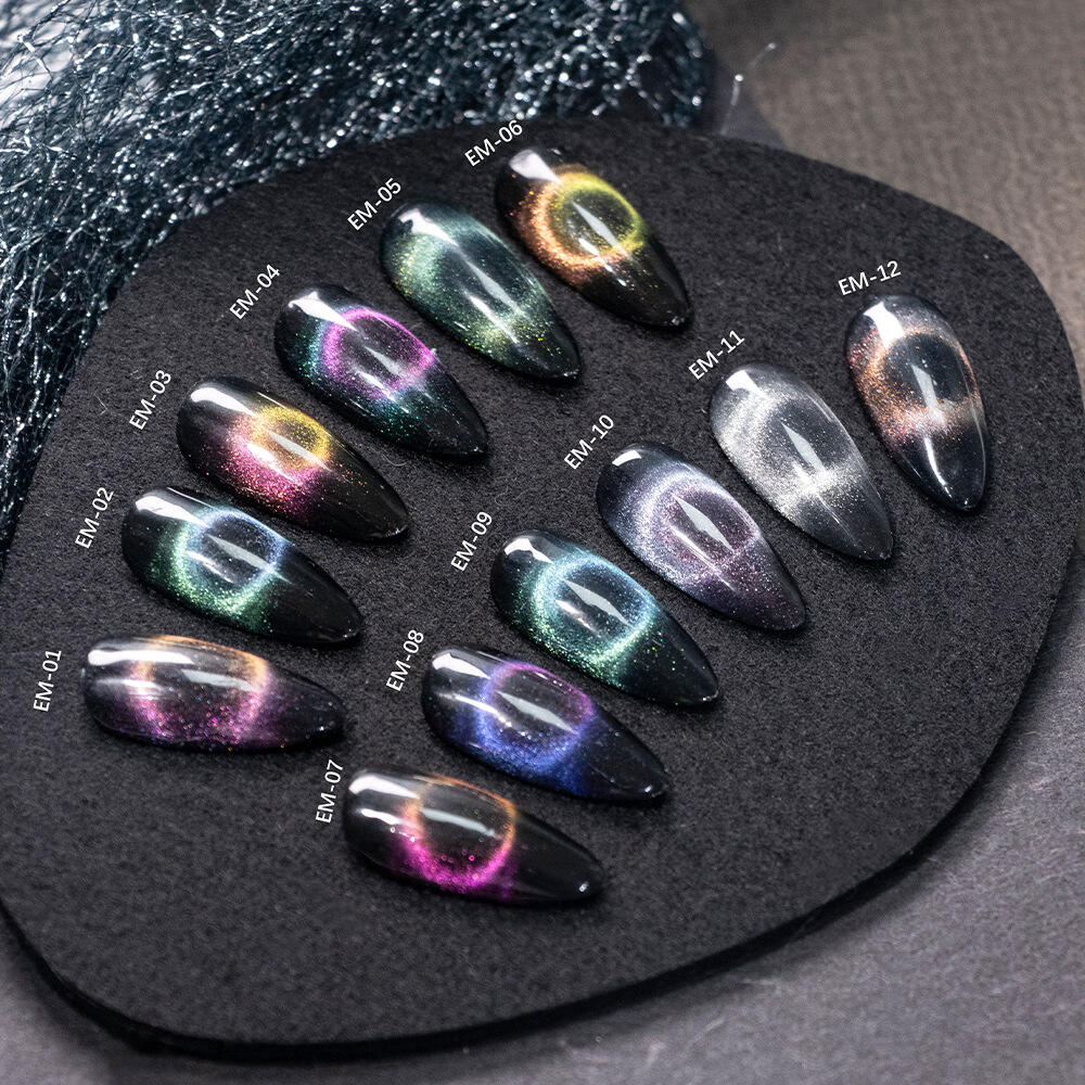 Factory Price Wholesale Custom Label Newest UV 9D Magnet Cat Eye Gel Nail Polish Spar Cat Eye Gel Nail Art Product supplier