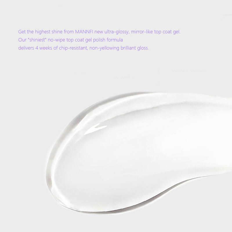 MANNFI Factory Top Quality Cheap Price Long Lasting Base Coat Super Shine Top Coat UV Gel Nail Polish Matte Top Coat details