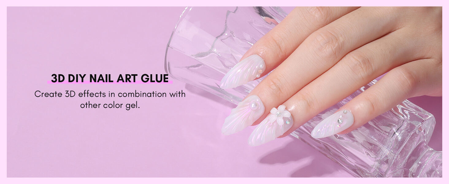 Hot Sale Nail Supplies Custom Logo Nail Art Product Function Gel Polish Soak Off UV Led Drilling Adhesive Rhinestone Gel factory