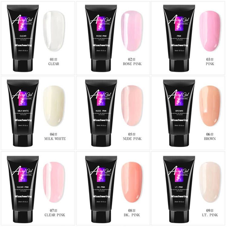 15ml Solid Colors Acrygel Polly Gel Wholesale Nail Supplies Custom Private Label UV Poligel Nail Extension Poly Acrylic Gel factory
