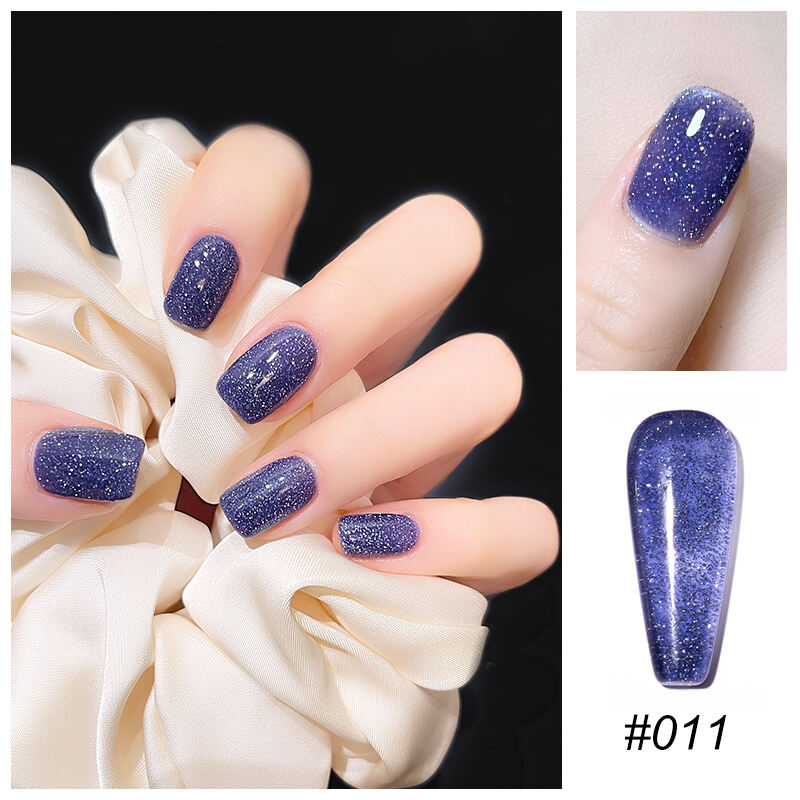 Mannfi Newest Reflective Disco Diamond Gel Nail Polish Bottle Item Color UV Glitter Nail Gel Polish Nail Supplier manufacture