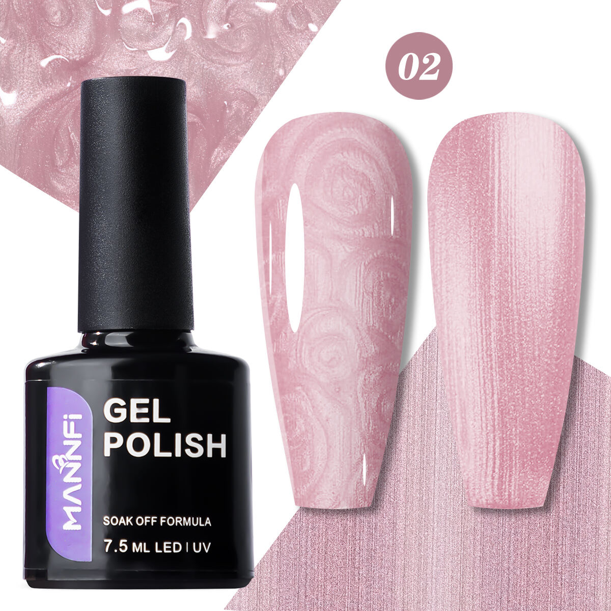 MANNFI Nail Suppliers Pearl Thread Shell Gel Long Lasting Aurora Painting UV Gel Nail Polish Nail Supplier 8 Colors In Stock manufacture