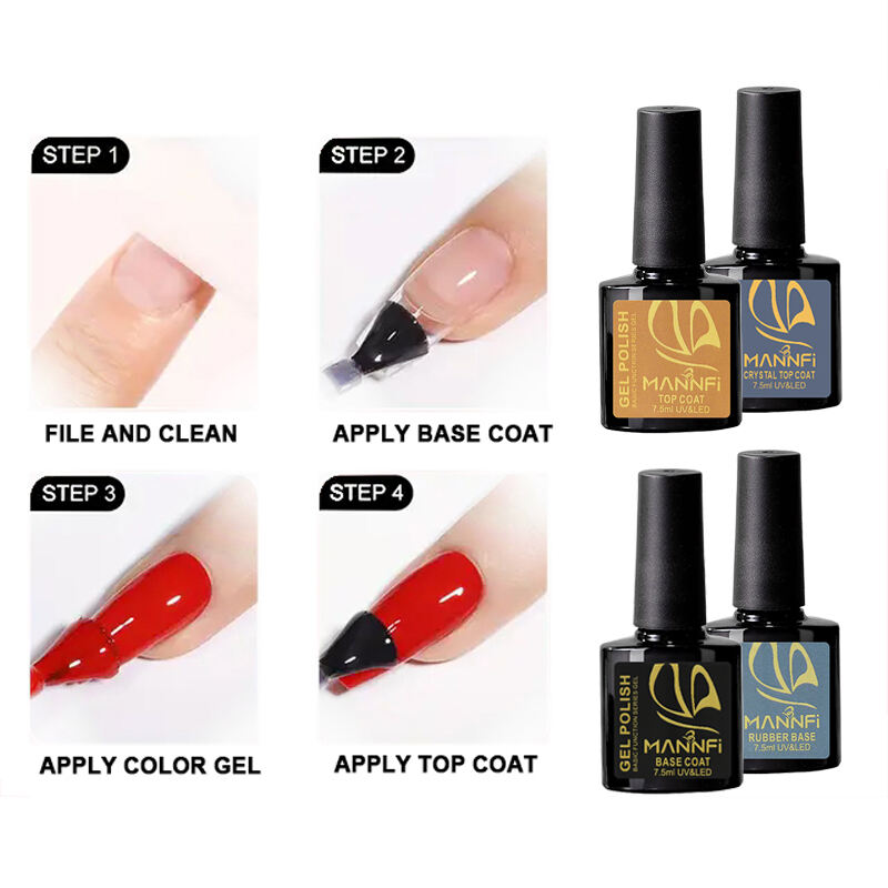 Nail supplier Custom Logo Nail Art Long lasting Function Gel Polish Uv Led Nail Transfer Gel Top Coat Base Gel supplier