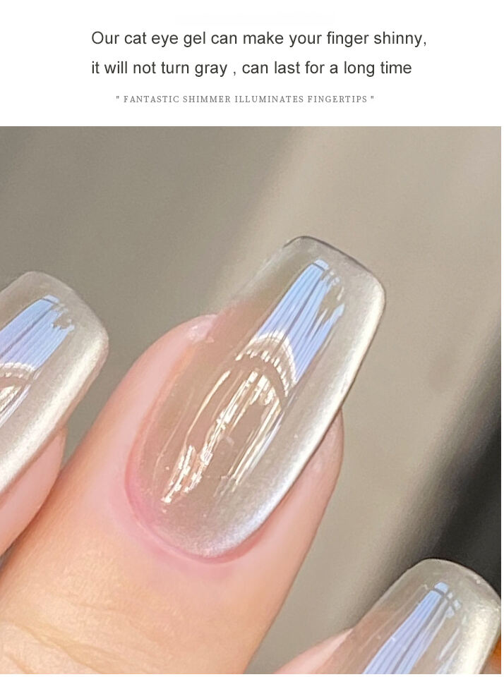MANNFI Factory Wholesale High Quality UV Magnetic Cat Eye Gel Nail Polish Spar Crystal Cat Eye Gel Nail Art Product supplier