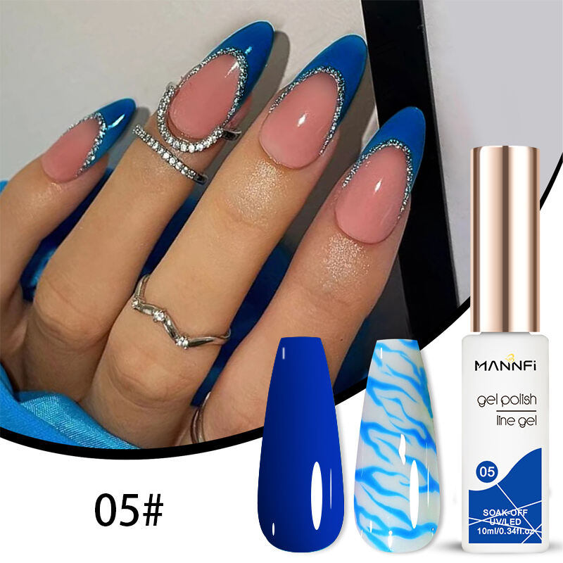 MANNFI DDP Service Factory Nail Painting Art Gel Polish Soak Off Uv Led 12 Colors Drawing Liner Gel Set Nail Product manufacture