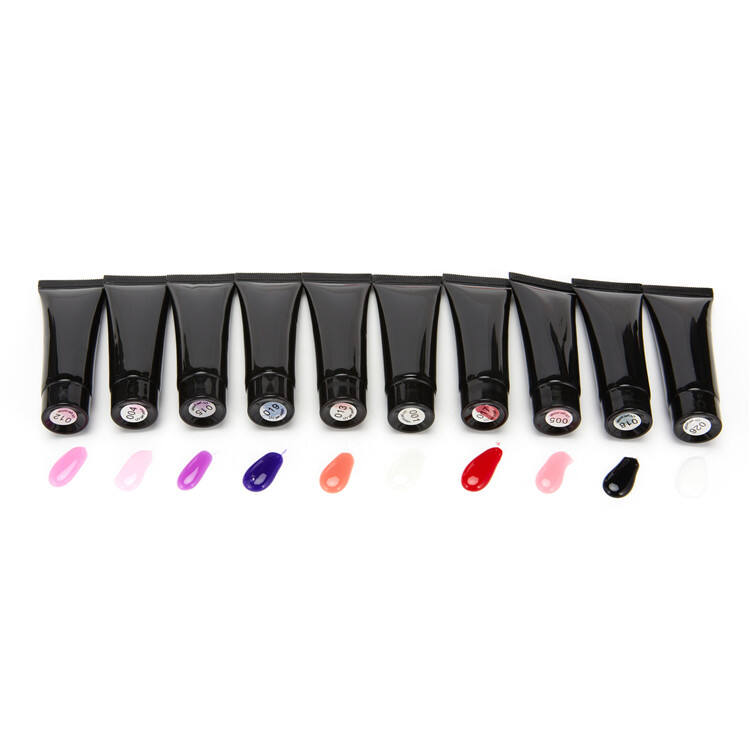 China factory manicure extend gel 15/30 ml tape ACRYLIC poly gel kit nude colors UV construction poly gel factory