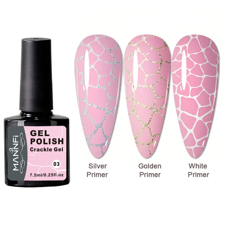 MANNFI Nail supplier Nail Art Product High Pigment Cracking Gel Manicure Semi Permanent Gel Polish Uv Led Nail Crackle Gel factory