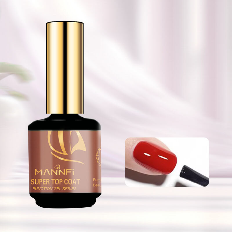MANNFI Factory Top Quality Cheap Price Long Lasting Base Coat Super Shine Top Coat UV Gel Nail Polish Matte Top Coat factory
